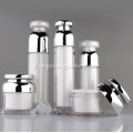 LOW MOQ flacone pompa per lozione airless siero di plastica bianca per cosmetici 30 ml 40 ml 50 ml